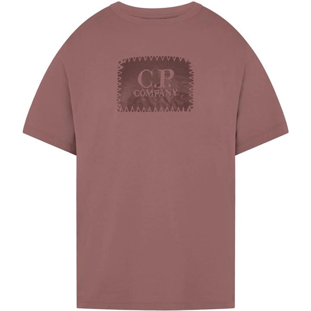 CP Company Block Logo T-Shirt - Pink